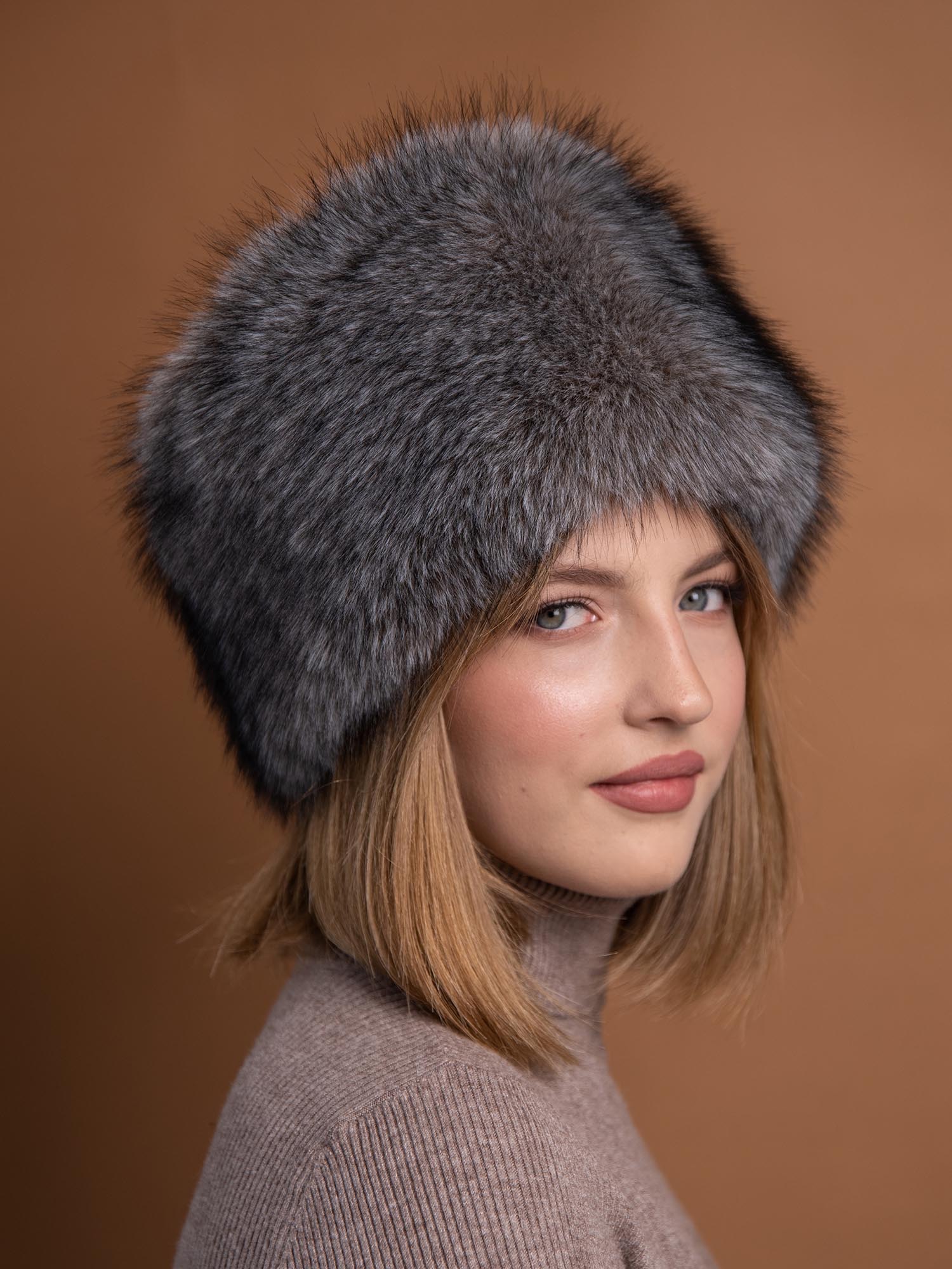 Боярка из искусственного меха лисы и норки, арт. МР-133