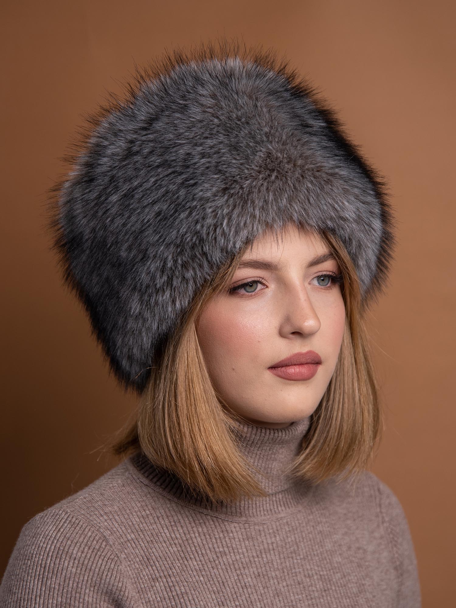 Боярка из искусственного меха лисы и норки, арт. МР-133