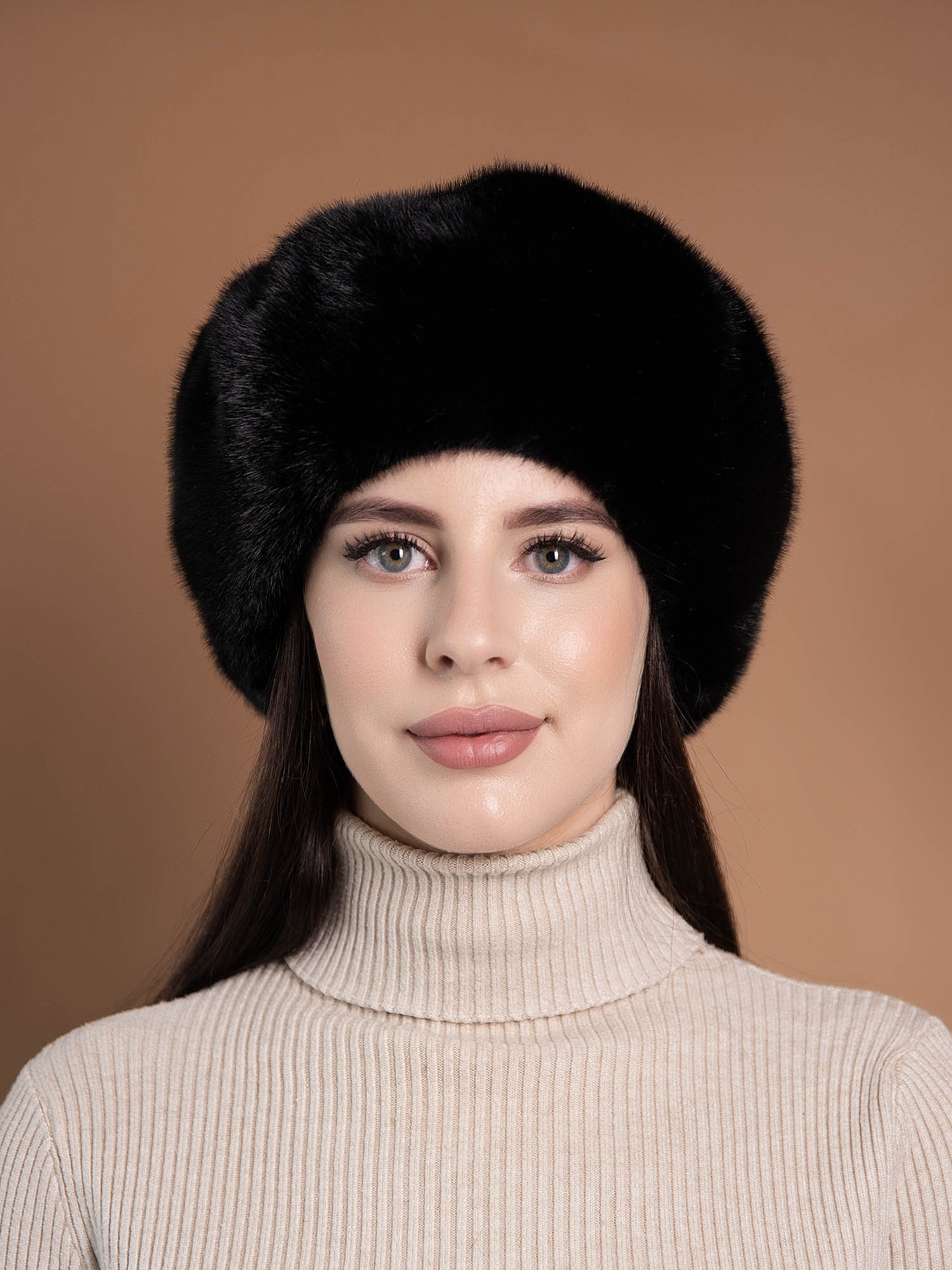 Берет из искусственного меха норки, арт. МР-040